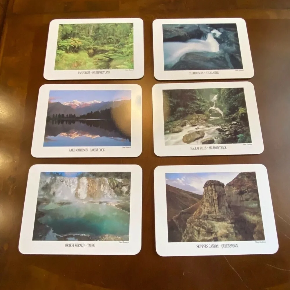 Jason Designer Collection New Zealand Landscape Placemats Cork Backing S…
